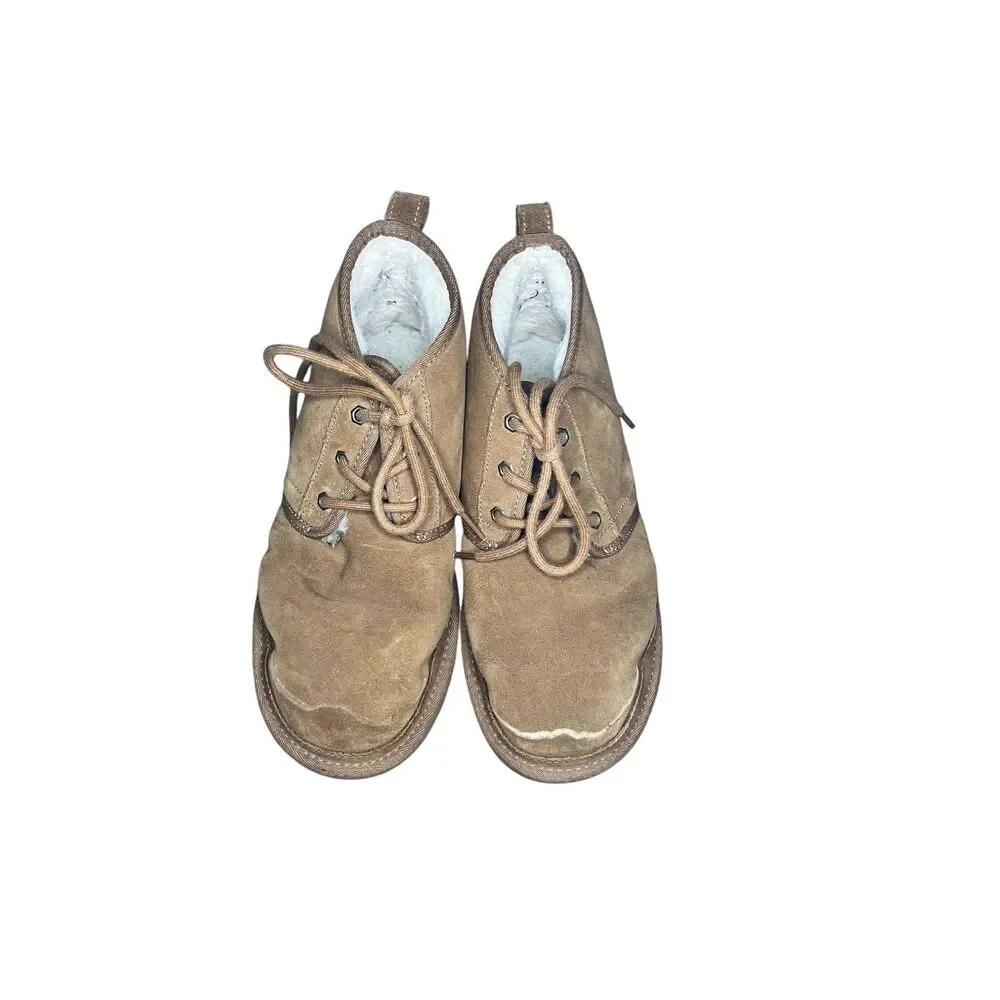UGG Neumel Chestnut Suede Shearling Chukka Boots Men’s Size 8 EU 41